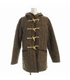 ダッフルコート ミドル丈 キルティング 40 茶 ブラウン /EE