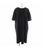 ジルサンダー JIL SANDER ワンピース ロング丈 半袖 ウール 38 黒 ブラック KKJWLA0021 /AN27