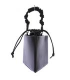 アンスリード UN3D. 25SS TRIANGLE KNOT MINI BAG トライアングルニットミニバッグ ハンドバッグ レザー 巾着 三角形型 F 黒 ブラック 522511901101 /BB