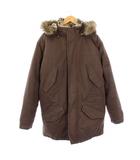 エディーバウアー EDDIE BAUER ダウンコート モッズ アウター ロング丈 フード ファー XL 茶 ブラウン /BB