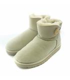 アグ オーストラリア UGG australia MINI BAILEY BUTTON II ショートブーツ ムートン シープスキン US7 24cm グレー S/N3352 /NQ