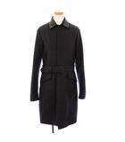 プラダ PRADA ステンカラーコート アウター ロング チェック 44 グレー UGW816 /KH