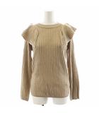  アンミヌ UNMINOU フリルショルダーニット セーター 長袖 F ベージュ EE07701 /AN13