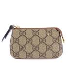 グッチ GUCCI コインケース 小銭入れ コンパクト GGスプリーム インターロッキング ロゴ 総柄 ベージュ 茶 ブラウン 447964 /BB ■OH