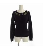 ポールスミス ブラック レーベル Paul Smith BLACK LABEL カーディガン ニット ビジュー装飾 長袖 M 紫 パープル CKRPMYM0108 /RO