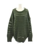 フリークスストア FREAKS STORE アイレットニットプルオーバー セーター レース 長袖 F 緑 グリーン 1332248900487 /HN