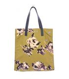 マークジェイコブス MARC JACOBS トートバッグ ハンドバッグ レザー 切替 花柄 総柄 緑 グリーン 紺 ネイビー M0009053 /BB