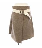 チノ CINOH ラップスカート ひざ丈 ベルト 38 茶 21WSK004 /TK