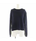 ニット セーター 長袖 ロゴ S シルバー色 紺 ネイビー G32WP078.A1 /AN14