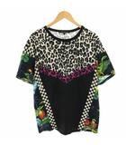 マークジェイコブス MARC JACOBS プリンテッドパッチワークTシャツ カットソー 半袖 アニマル柄 総柄 S 黒 ブラック 白 ホワイト ピンク M4006414 /HN