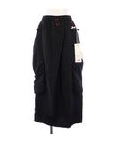 ナゴンスタンス nagonstans 24SS water-repellent drape pocket skirt ウォーターレペレント ドレープポケットスカート ロング M 黒 470HS431-1690 /KH