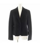 ピアノフォルテ PIANO FORTE マックスマーラ Max Mara テーラードジャケット シングル ストライプ柄 40 黒 ブラック /AN38