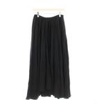 ジルサンダー JIL SANDER ロングスカート JSCR350006WR39100002 レーヨン リネン混 フレアスカート 34 黒 ブラック /☆G