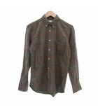 ビーミングバイビームス B:MING LIFE STORE by BEAMS Regular Fit 長袖チェックシャツ 千鳥格子 S ベージュ系 マルチカラー /UO