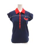 ディーゼル DIESEL ポロシャツ フレンチスリーブ S 紺 ネイビー /FF