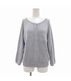 マーガレットハウエル MARGARET HOWELL カーディガン コットンニット ラウンドネック F ペールブルー /UO