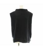 ダブルスタンダードクロージング ダブスタ DOUBLE STANDARD CLOTHING ダブルフェイスカットベスト リブニット プルオーバー ボトルネック F 黒 ブラック 0208-260-213 /KU