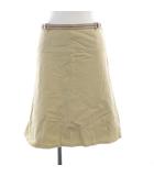 バーバリーブルーレーベル BURBERRY BLUE LABEL 台形スカート ひざ丈 ベルト ペチコート 36 ベージュ  FX508-202 /RO