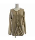 マーガレットハウエル MARGARET HOWELL カーディガン ニット クルーネック 長袖 F ベージュ 589-264401 /RO