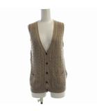 マーガレットハウエル MARGARET HOWELL ベスト ノースリーブニット コットンアルパカ ケーブル編み 2 ベージュ 578-261003 /RO