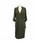 ダイアンフォンファステンバーグ DIANE von FURSTENBERG ラップワンピース ロングワンピース 半袖 ミリタリー 4 カーキ D2438801J11 /OR