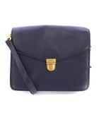 マークバイマークジェイコブス MARC by MARC JACOBS ショルダーバッグ レザー プッシュロック式 ロゴ 紺 ネイビー /BB
