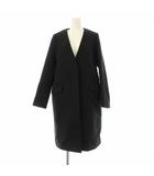ユナイテッドアローズ UNITED ARROWS チェスターコート アウター ノーカラー ロング 36 黒 ブラック 1525-268-3372 /OR