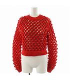 ジルサンダー JIL SANDER 25SS LS CN JUMPER SHRUNKEN FIT ニット セーター 長袖 34 赤 レッド J02GP0213 /AN39