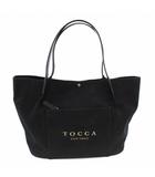 トッカ TOCCA BLOOMING BUD CANVAS TOTE トートバッグ ショルダーバッグ 黒 BONM0216 /TK
