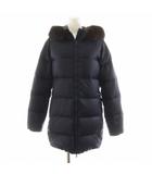デュベティカ DUVETICA カッパ ウール kappa wool ダウンジャケット フード フォックスファー アウター 38 紺 ネイビー D.037.00 /AN29