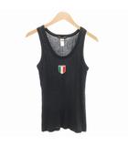 ドルチェ&ガッバーナ ドルガバ DOLCE&GABBANA タンクトップ Uネック ワッペン XS 黒 ブラック /AE