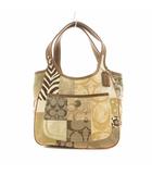 コーチ COACH ハンドバッグ トートバッグ シグネチャー パッチワーク ラメ ブラウン ベージュ 10810 /NQ