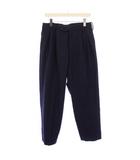コモリ COMOLI フラノバックストラップパンツ テーパード スラックス タック ジップフライ ウール 2 紺 ネイビー J03-03004 /BB