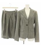 マックスマーラ MAX MARA スーツ テーラードジャケット シングル タイトスカート ひざ丈 ウール モヘア混 40 グレー 73136 /HN