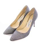 ジミーチュウ JIMMY CHOO パンプス ポインテッドトゥ ハイヒール グリッター ラメ 35.5 シルバーカラー /BB