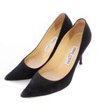 ジミーチュウ JIMMY CHOO パンプス ポインテッドトゥ ハイヒール スエード 35 黒 ブラック /BB