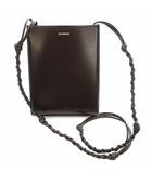 ジルサンダー JIL SANDER TANGLE SMALL タングル スモール レザー ショルダーバッグ ポーチ 茶 ブラウン /☆G