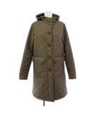 マッキントッシュ MACKINTOSH キルティングコート 中綿 アウター ロング丈 フード 裏地フェイクファー 36 カーキ /BB