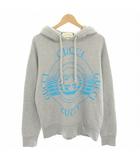 グッチ GUCCI インターロッキングGフーデッドスウェットシャツ プルオーバーパーカー 長袖 XS グレー 水色 ライトブルー 475374 /YT