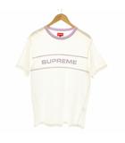 18SS TEAM RINGER TEE Tシャツ カットソー 半袖 クルーネック ロゴ プリント S 白 ホワイト 紫 パープル /KU