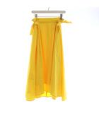 ダブルスタンダードクロージング ダブスタ DOUBLE STANDARD CLOTHING フレアスカート マキシ ロング リボン 38 黄 イエロー 0502-020-182 /RO