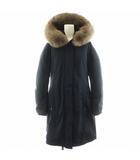 ウールリッチ WOOLRICH IENA別注 ダウンコート ロング丈 フード ファー アウター S 紺 ネイビー WWCPS2863 /AN34