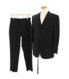 バーバリーブラックレーベル BURBERRY BLACK LABEL シングルスーツ セットアップ 上下 テーラードジャケット チェック パンツ 36R 黒 BMD40-501-08 /YM