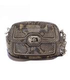 コーチ COACH ショルダーバッグ ターンロック チェーン パイソン レザー グレー F24849 /BM