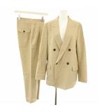  アンクレイヴ uncrave スーツ セットアップ 上下 クリスピーリネンダブルジャケット 2 リネン混ワイドパンツ スラックス 1 ベージュ /YT