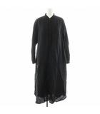 ネストローブ nest Robe ワンピース ロング丈 長袖 リネン 麻 黒 ブラック /AN22