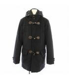 ムーレー MOORER VETTORE-LE ダッフルコート ダウンコート アウター ミドル丈 フード トグルボタン ウール カシミヤ混 48 紺 ネイビー /BB