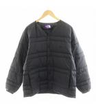 ノースフェイス パープルレーベル THE NORTH FACE PURPLE LABEL ダウン カーディガン Down Cardigan ダウンジャケット ロゴ刺繍 アウター L 黒 ブラック ND2254N /AN32