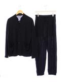 コモリ COMOLI 22AW カシミヤシルクニット セットアップ ジャケット カーディガン イージーパンツ 1 ネイビー X01-06005 X01-06006 /KH