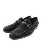 トッズ TOD'S ビットローファー ビジネスシューズ スエード 6 25.0cm 黒 ブラック /YT ●D